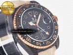 Rolex GMT Carbon Best Edition Black Carbon Dial Markers on Beige Nylon Strap SA3186 - Görsel 5