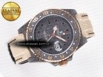 Rolex GMT Carbon Best Edition Black Carbon Dial Markers on Beige Nylon Strap SA3186 - Görsel 8