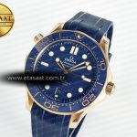 Omega 2018 Seamaster Diver 300M RG Blue Ceramic Blue Dial on Blue A8801