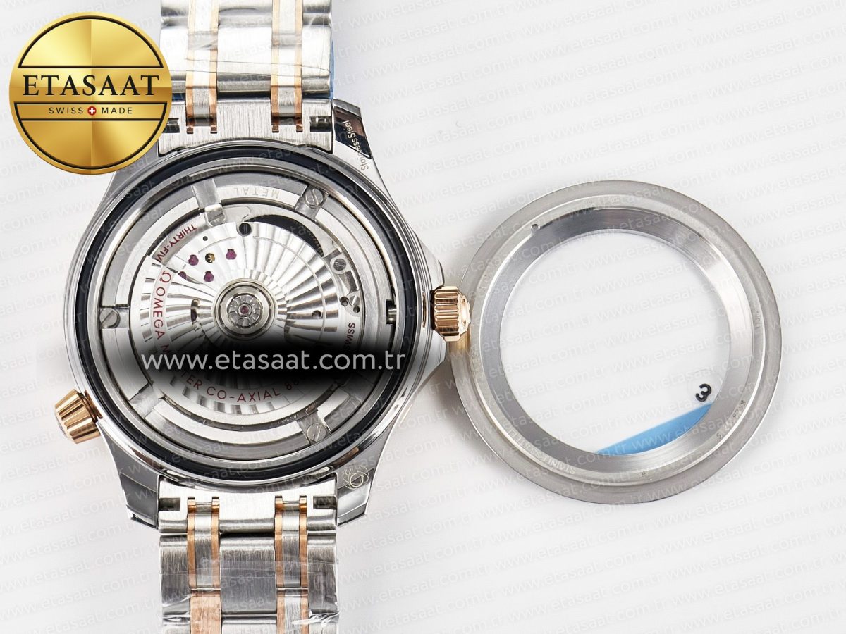 Omega 2018 Seamaster Diver 300M SS/RG VSF 1:1 Best Edition RG Bezel Black Dial on SS/RG Bracelet A8800 - Görsel 17
