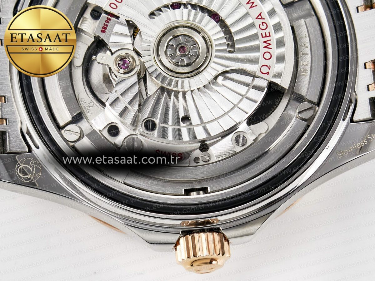 Omega 2018 Seamaster Diver 300M SS/RG VSF 1:1 Best Edition RG Bezel Black Dial on SS/RG Bracelet A8800 - Görsel 23