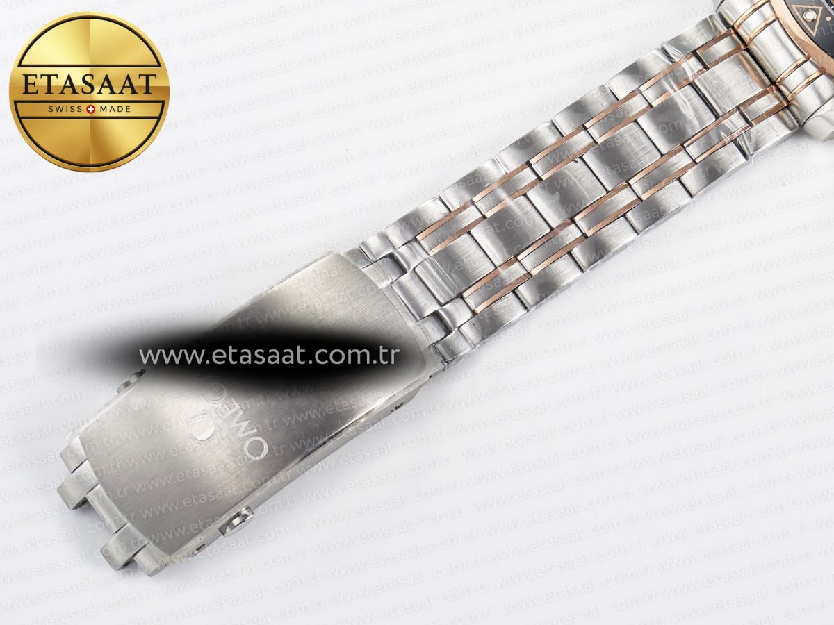 Omega 2018 Seamaster Diver 300M SS/RG VSF 1:1 Best Edition RG Bezel Black Dial on SS/RG Bracelet A8800 - Görsel 26
