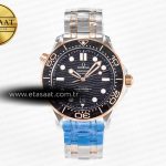Omega 2018 Seamaster Diver 300M Çelik/RG VSF RG Siyah A8800 Eta Saat - Görsel 3 - 1:1 Süper Klon Saat