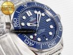 Omega 2018 Seamaster Diver 300M VSF 1:1 Best Edition Blue Ceramic Blue Dial on SS Bracelet A8800 V2 - Görsel 5
