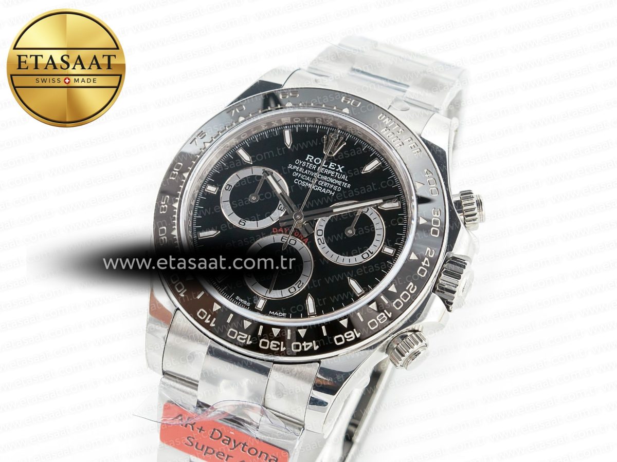 Rolex Daytona 126500 AR+F 1:1 Best Edition 904L SS Case and Bracelet Black Dial SA4131 - Görsel 1