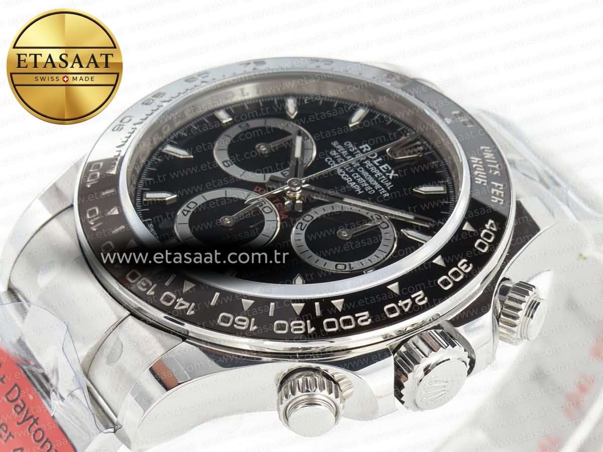 Rolex Daytona 126500 AR+F 1:1 Best Edition 904L SS Case and Bracelet Black Dial SA4131 - Görsel 6