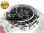 Rolex Daytona 126500 AR+F 1:1 Best Edition 904L SS Case and Bracelet Black Dial SA4131 - Görsel 6