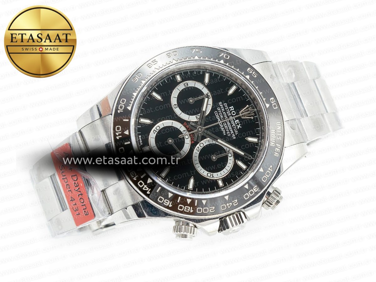 Rolex Daytona 126500 AR+F 1:1 Best Edition 904L SS Case and Bracelet Black Dial SA4131 - Görsel 8