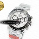 Rolex Daytona 126500 AR+F 1:1 Best Edition 904L SS Case and Bracelet White Dial SA4131