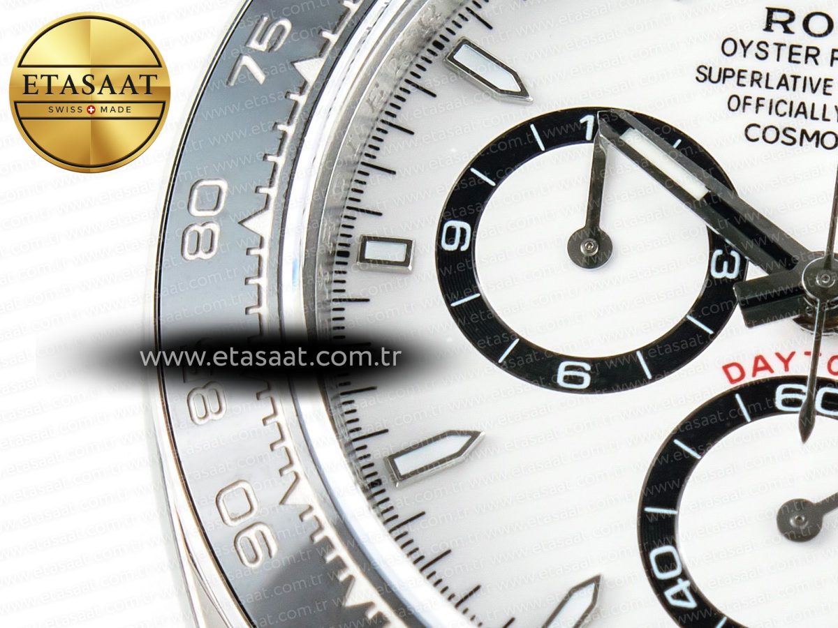 Rolex Daytona 126500 AR+F 1:1 Best Edition 904L SS Case and Bracelet White Dial SA4131 - Görsel 11