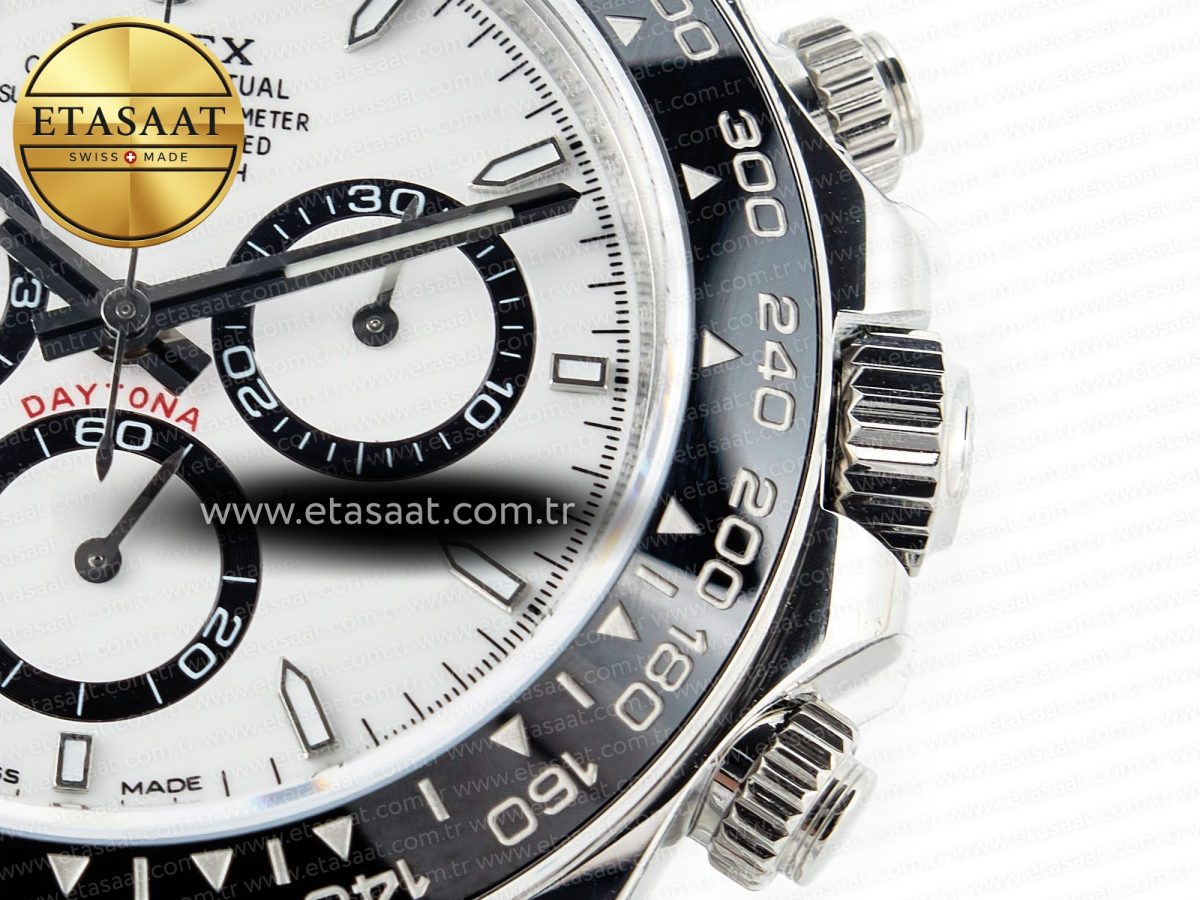 Rolex Daytona 126500 AR+F 1:1 Best Edition 904L SS Case and Bracelet White Dial SA4131 - Görsel 12