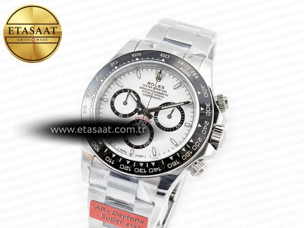 Rolex Daytona 126500 AR+F 1:1 Best Edition 904L SS Case and Bracelet White Dial SA4131 - Görsel 2