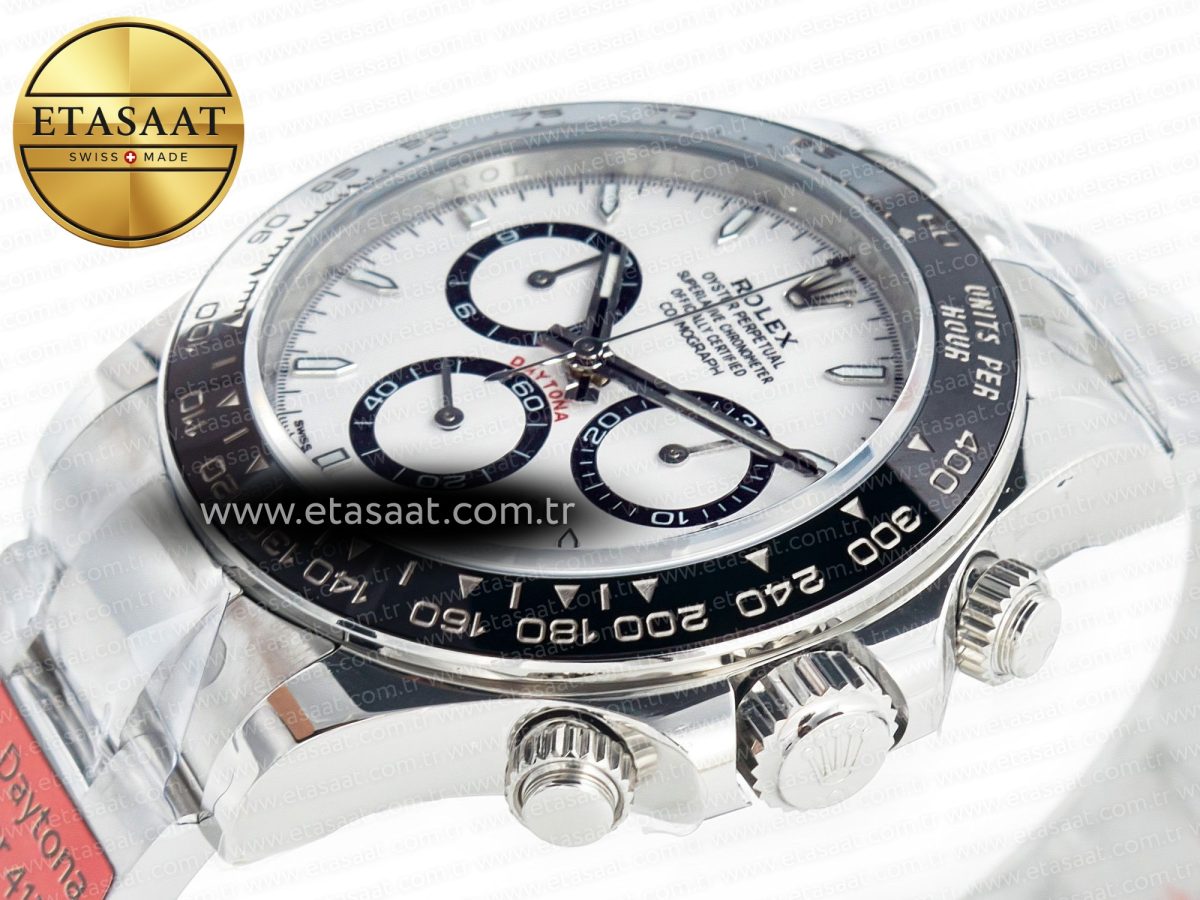 Rolex Daytona 126500 AR+F 1:1 Best Edition 904L SS Case and Bracelet White Dial SA4131 - Görsel 6
