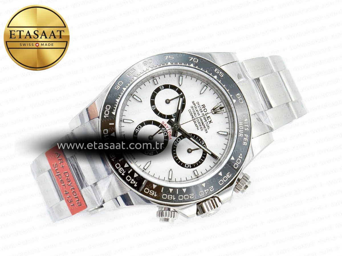 Rolex Daytona 126500 AR+F 1:1 Best Edition 904L SS Case and Bracelet White Dial SA4131 - Görsel 8