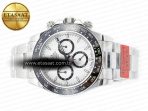 Rolex Daytona 126500 AR+F 1:1 Best Edition 904L SS Case and Bracelet White Dial SA4131 - Görsel 9