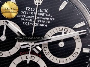 Rolex Daytona 126500 40mm Siyah Kadran Çelik Bilezik ZF SH4130 Super Clone ETA – Detay Görünümü 9