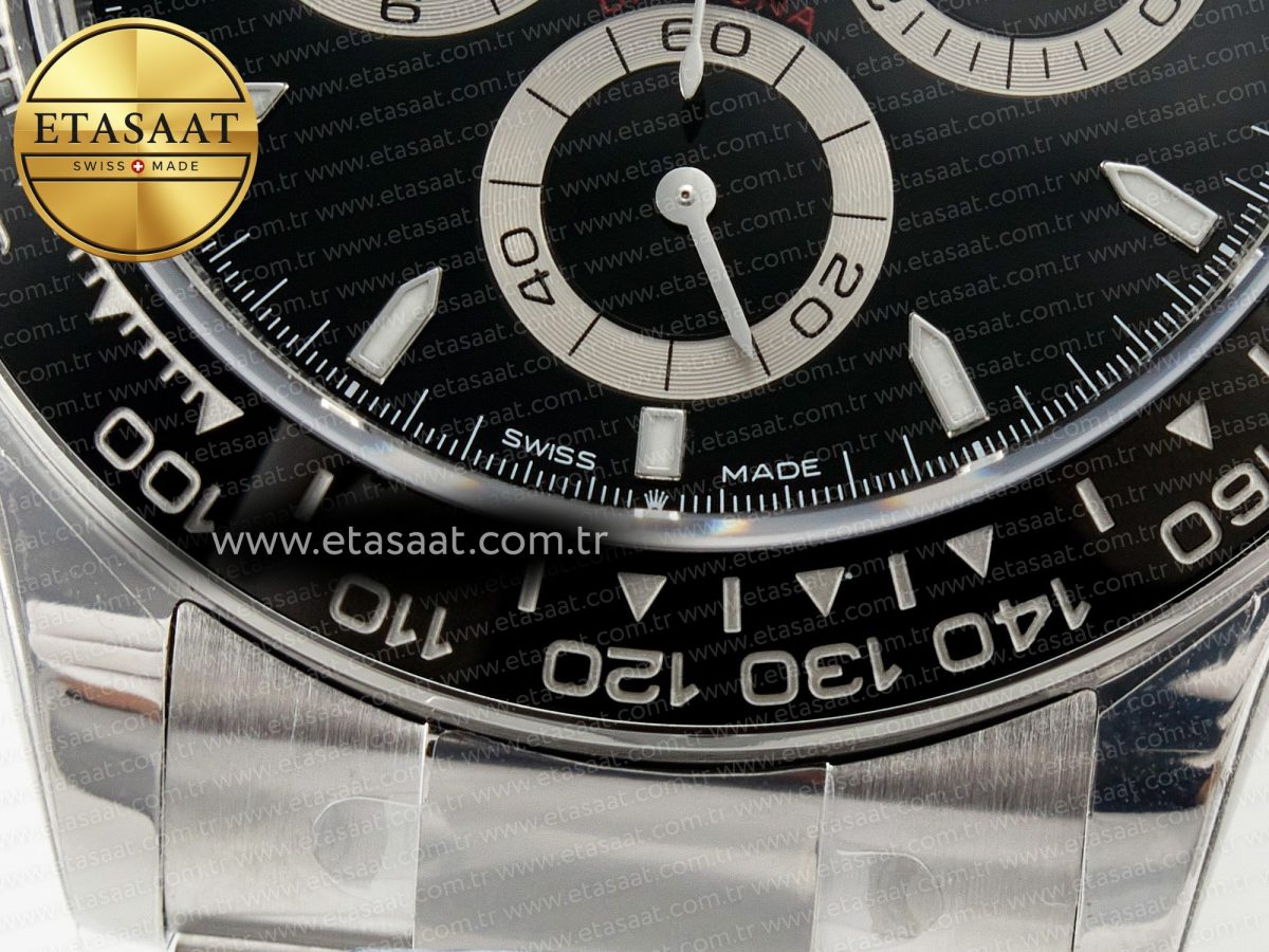 Rolex 2023 Daytona 126500 ZF 1:1 Best Edition 904L SS Case and Bracelet Black Dial SH4130 - Görsel 12