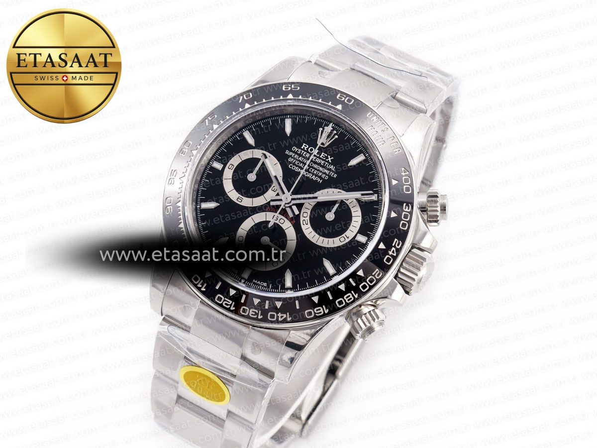Rolex 2023 Daytona 126500 ZF 1:1 Best Edition 904L SS Case and Bracelet Black Dial SH4130 - Görsel 2
