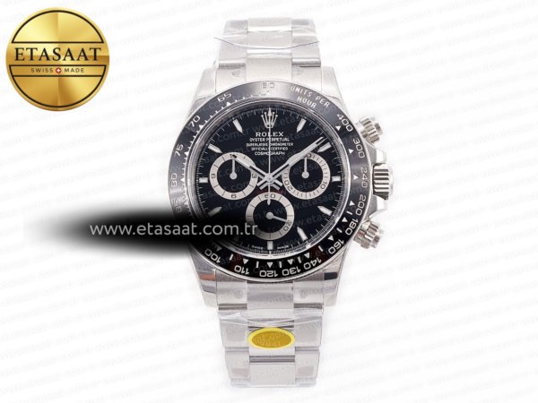 Rolex 2023 Daytona 126500 ZF Siyah Kadran SH4130 Eta Saat - 1:1 Süper Klon Replika Saat