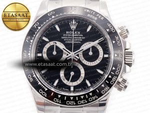 Rolex Daytona 126500 40mm Siyah Kadran Çelik Bilezik ZF SH4130 Super Clone ETA – Sol Kasa ve Bezel Profili