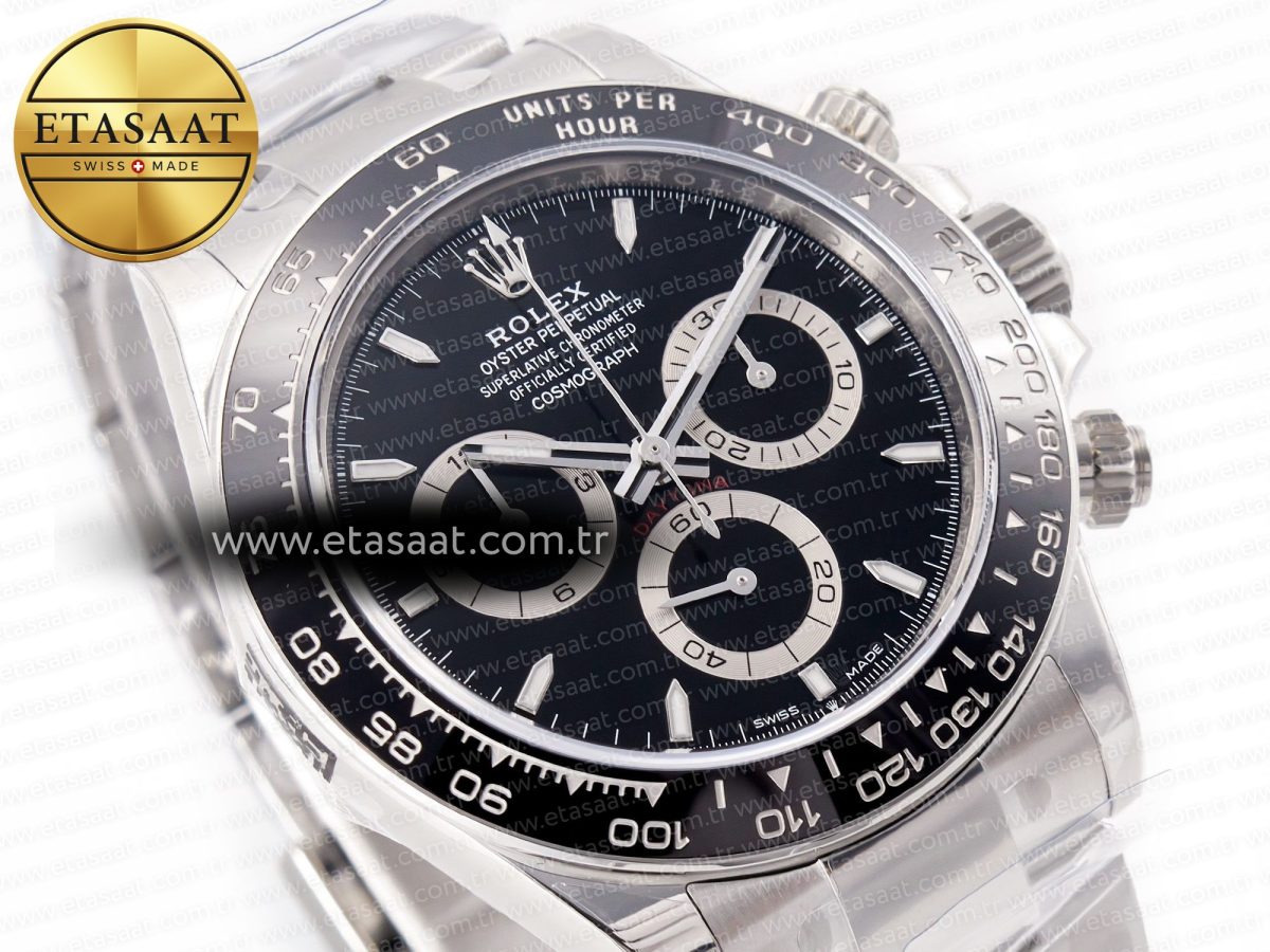 Rolex 2023 Daytona 126500 ZF 1:1 Best Edition 904L SS Case and Bracelet Black Dial SH4130 - Görsel 5