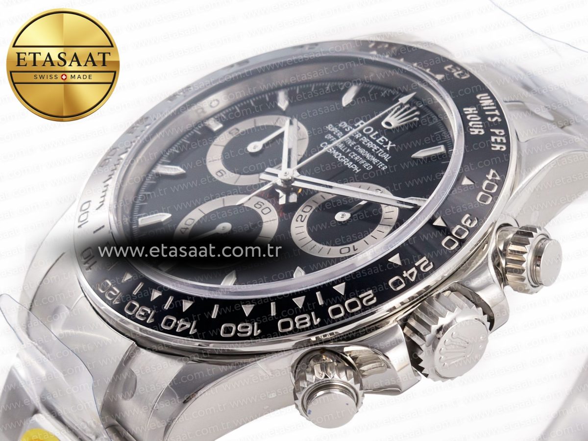 Rolex 2023 Daytona 126500 ZF 1:1 Best Edition 904L SS Case and Bracelet Black Dial SH4130 - Görsel 6