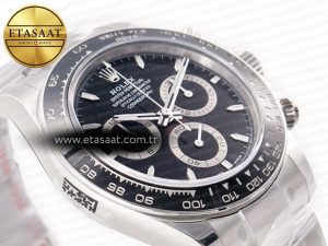 Rolex Daytona 126500 40mm Siyah Kadran Çelik Bilezik ZF SH4130 Super Clone ETA – Bilezik ve Toka Klips Detayı