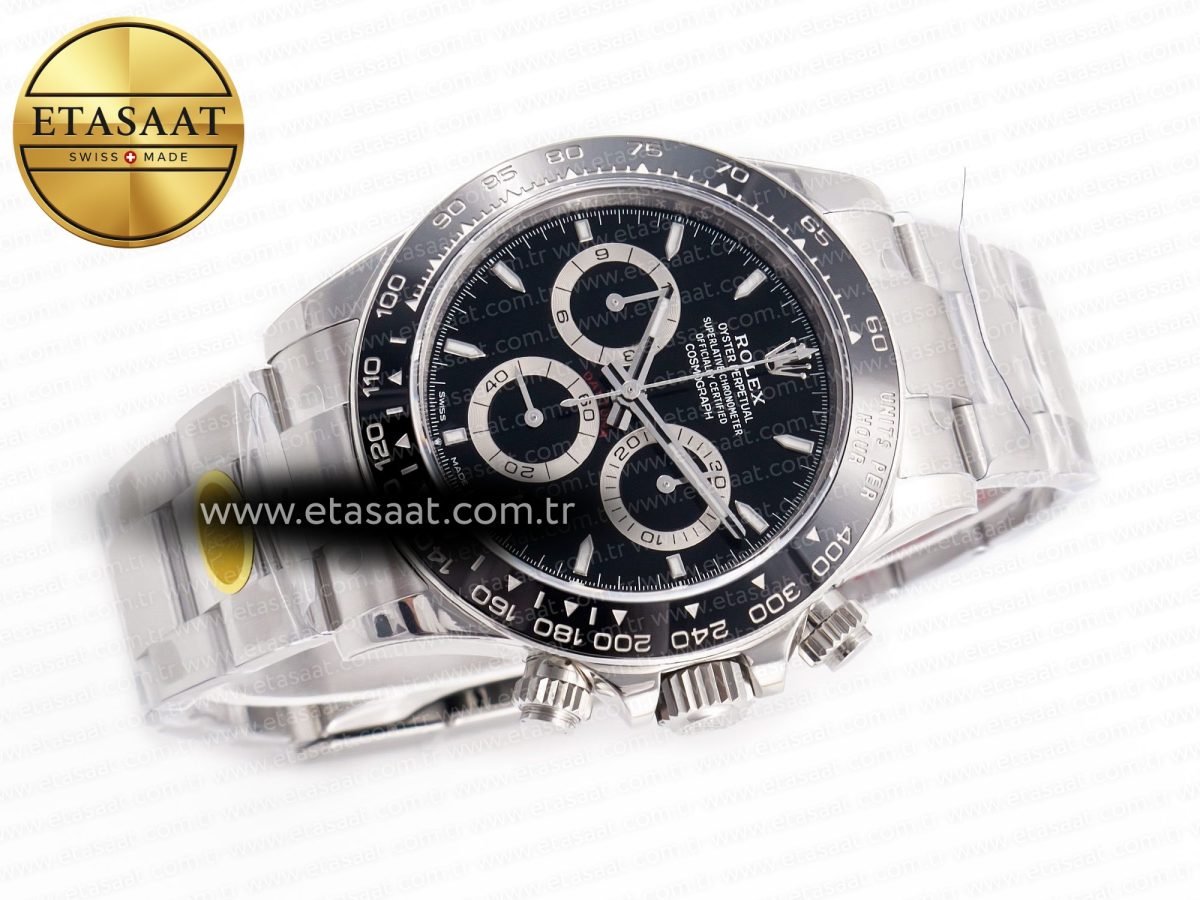 Rolex 2023 Daytona 126500 ZF 1:1 Best Edition 904L SS Case and Bracelet Black Dial SH4130 - Görsel 8