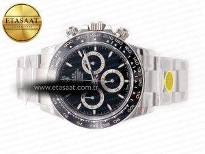 Rolex Daytona 126500 40mm Siyah Kadran Çelik Bilezik ZF SH4130 Super Clone ETA – Kutu ve Lüks Saat Detay Görünümü
