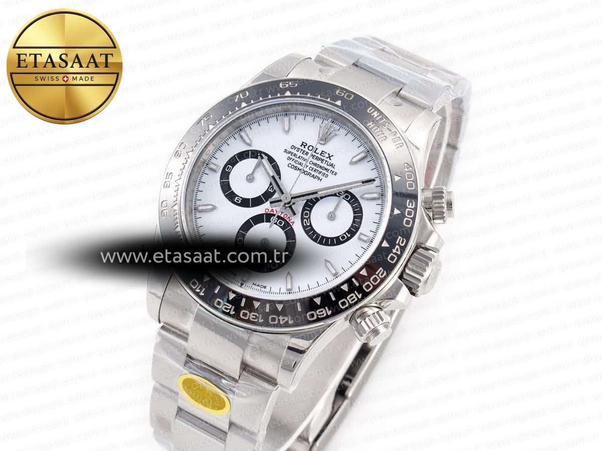 Rolex 2023 Daytona 126500 ZF 1:1 Best Edition 904L SS Case and Bracelet White Dial SH4130 - Görsel 1