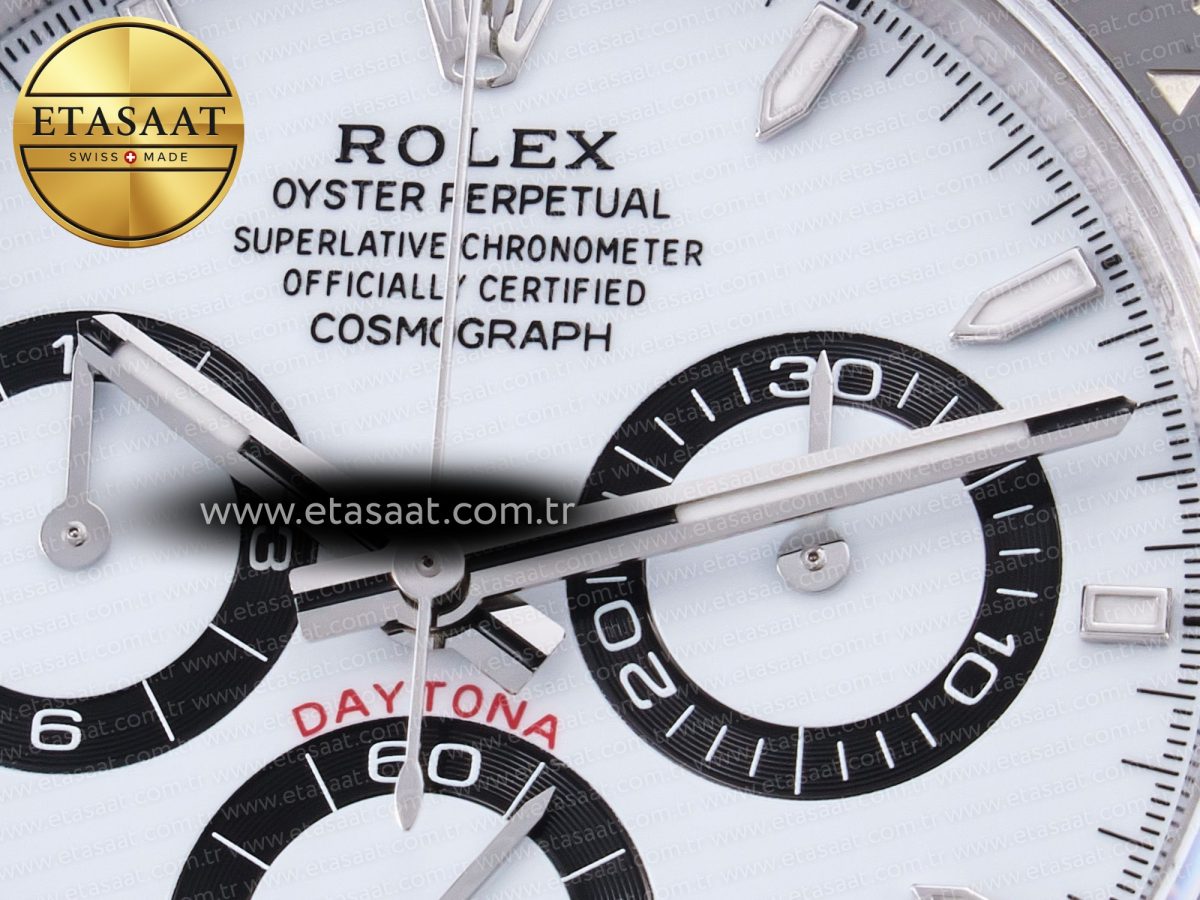 Rolex 2023 Daytona 126500 ZF 1:1 Best Edition 904L SS Case and Bracelet White Dial SH4130 - Görsel 10
