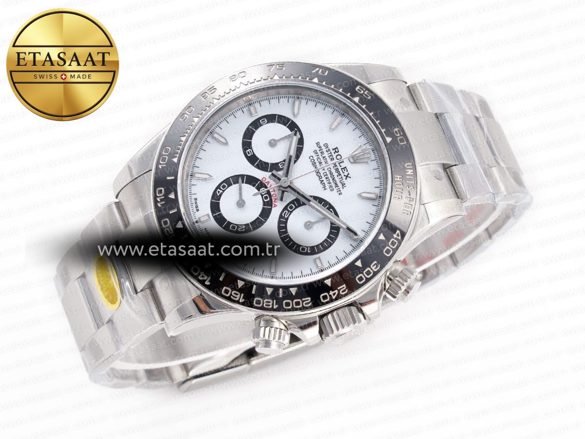 Rolex 2023 Daytona 126500 ZF 1:1 Best Edition 904L SS Case and Bracelet White Dial SH4130 - Görsel 8