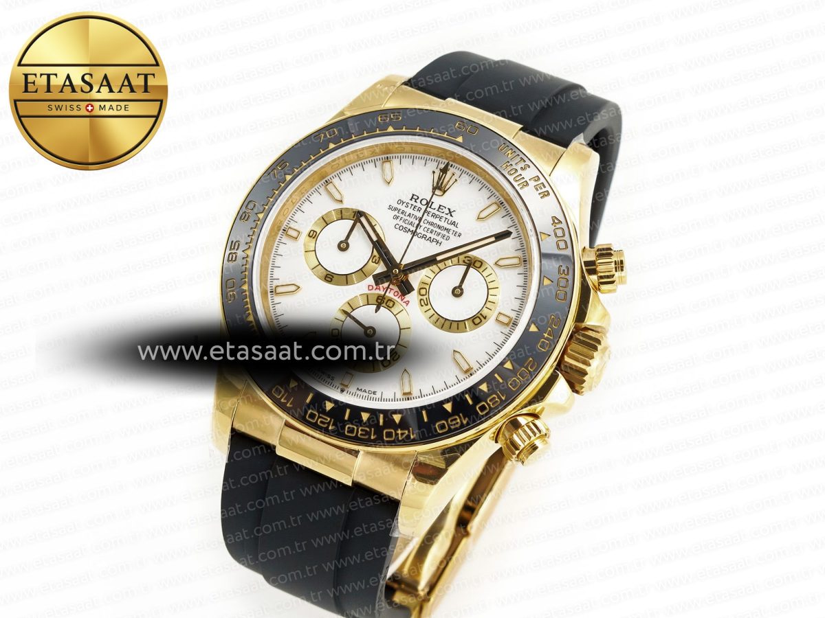 Rolex 2023 Daytona 126518 Clean 1:1 Best Edition White Dial on Oysterflex Strap SA4130 - Görsel 1