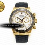 Rolex 2023 Daytona 126518 Clean Beyaz Kadran SA4130 Eta Saat - Görsel 3 - 1:1 Süper Klon Saat