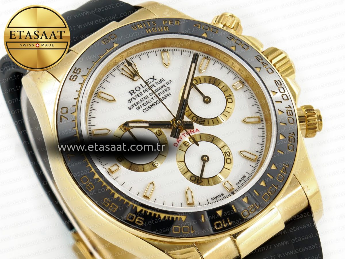 Rolex 2023 Daytona 126518 Clean 1:1 Best Edition White Dial on Oysterflex Strap SA4130 - Görsel 7
