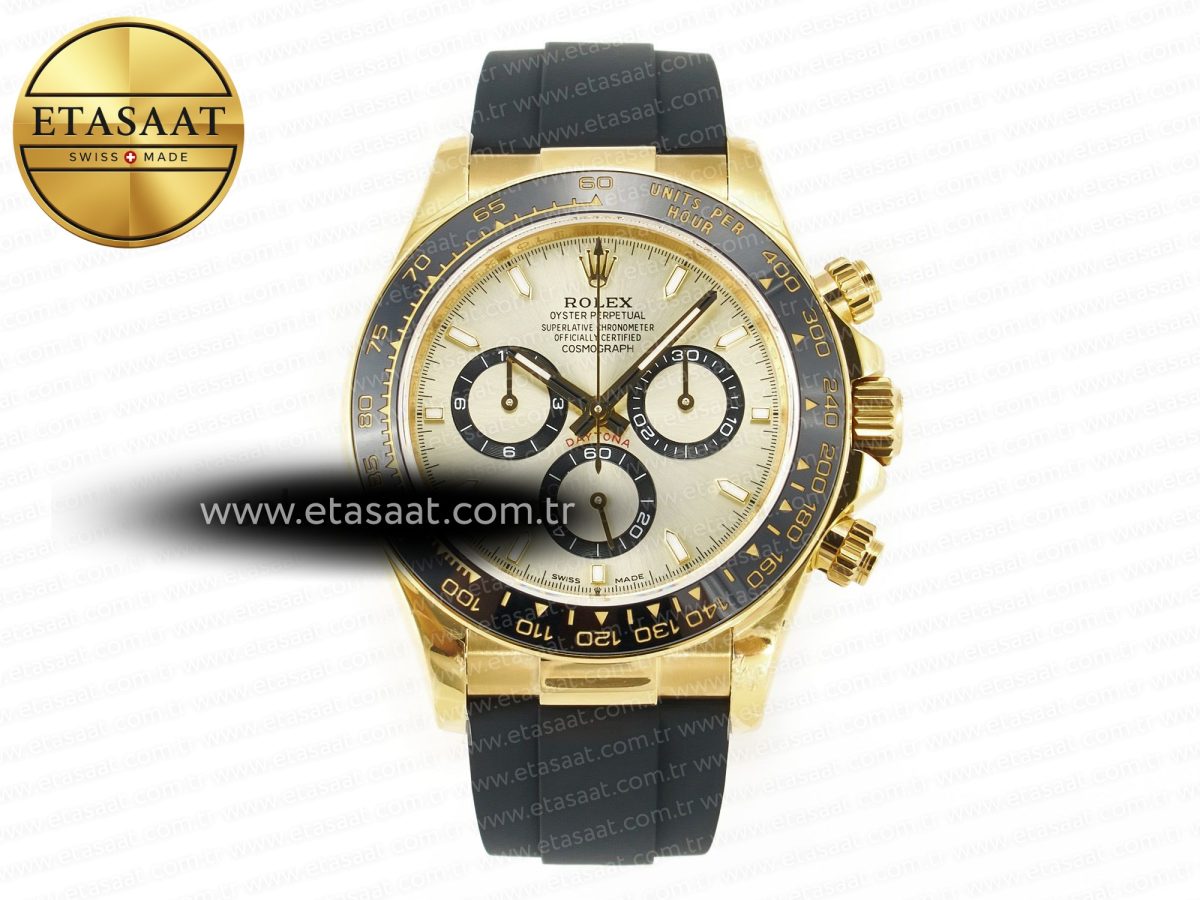 Rolex 2023 Daytona 126518 Clean 1:1 Best Edition YG Dial on Oysterflex Strap SA4130 - Görsel 3