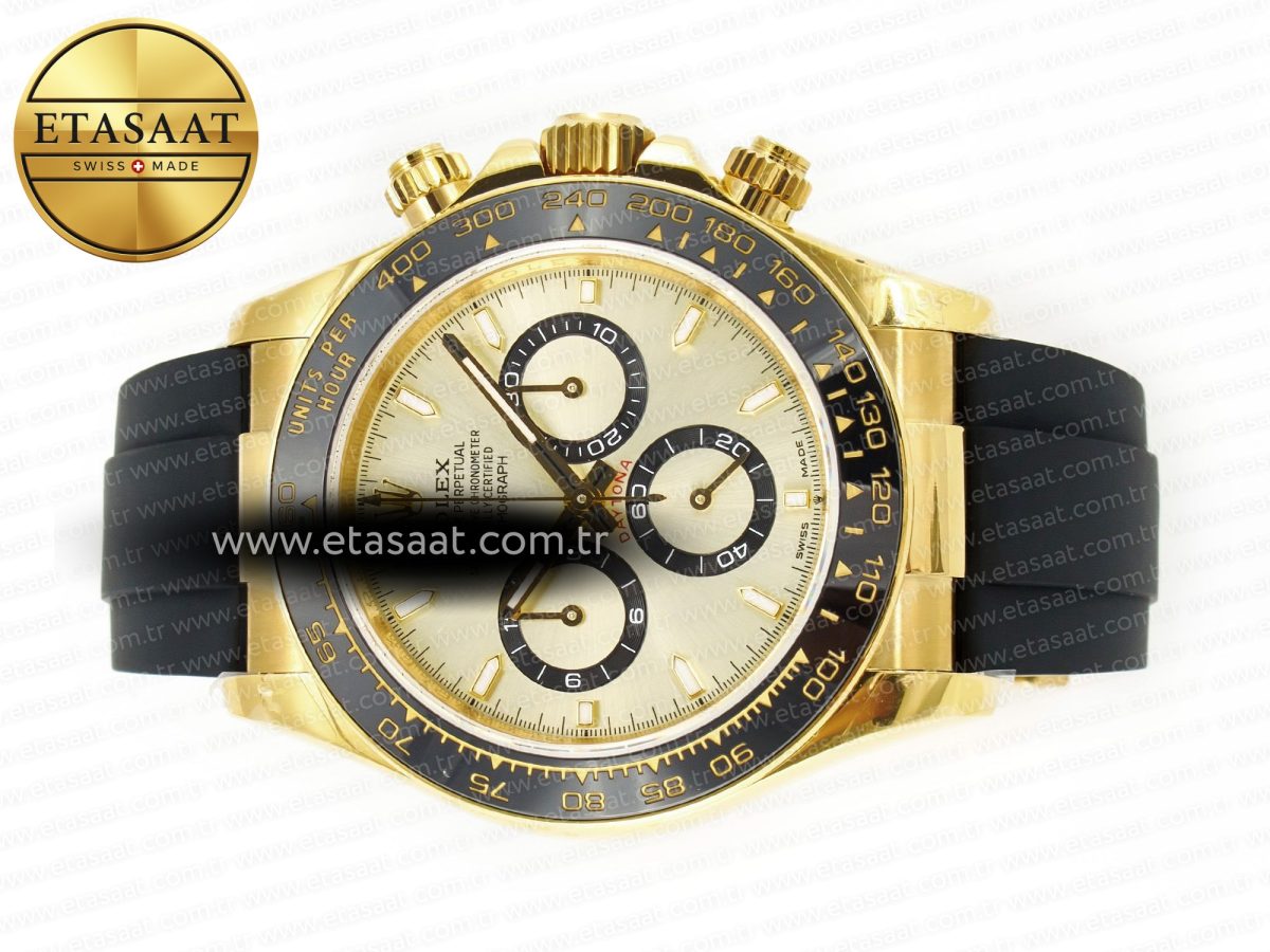 Rolex 2023 Daytona 126518 Clean 1:1 Best Edition YG Dial on Oysterflex Strap SA4130 - Görsel 6