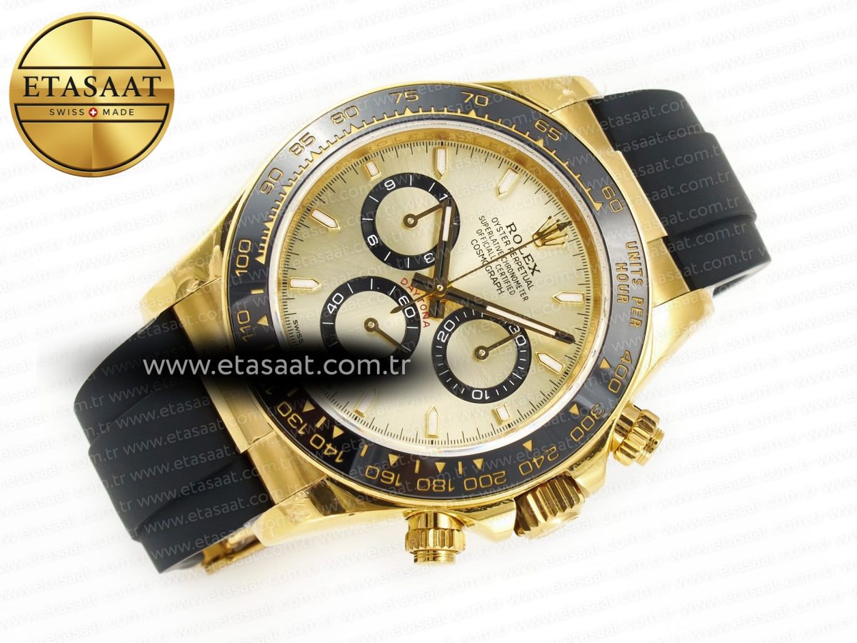Rolex 2023 Daytona 126518 Clean 1:1 Best Edition YG Dial on Oysterflex Strap SA4130 - Görsel 7