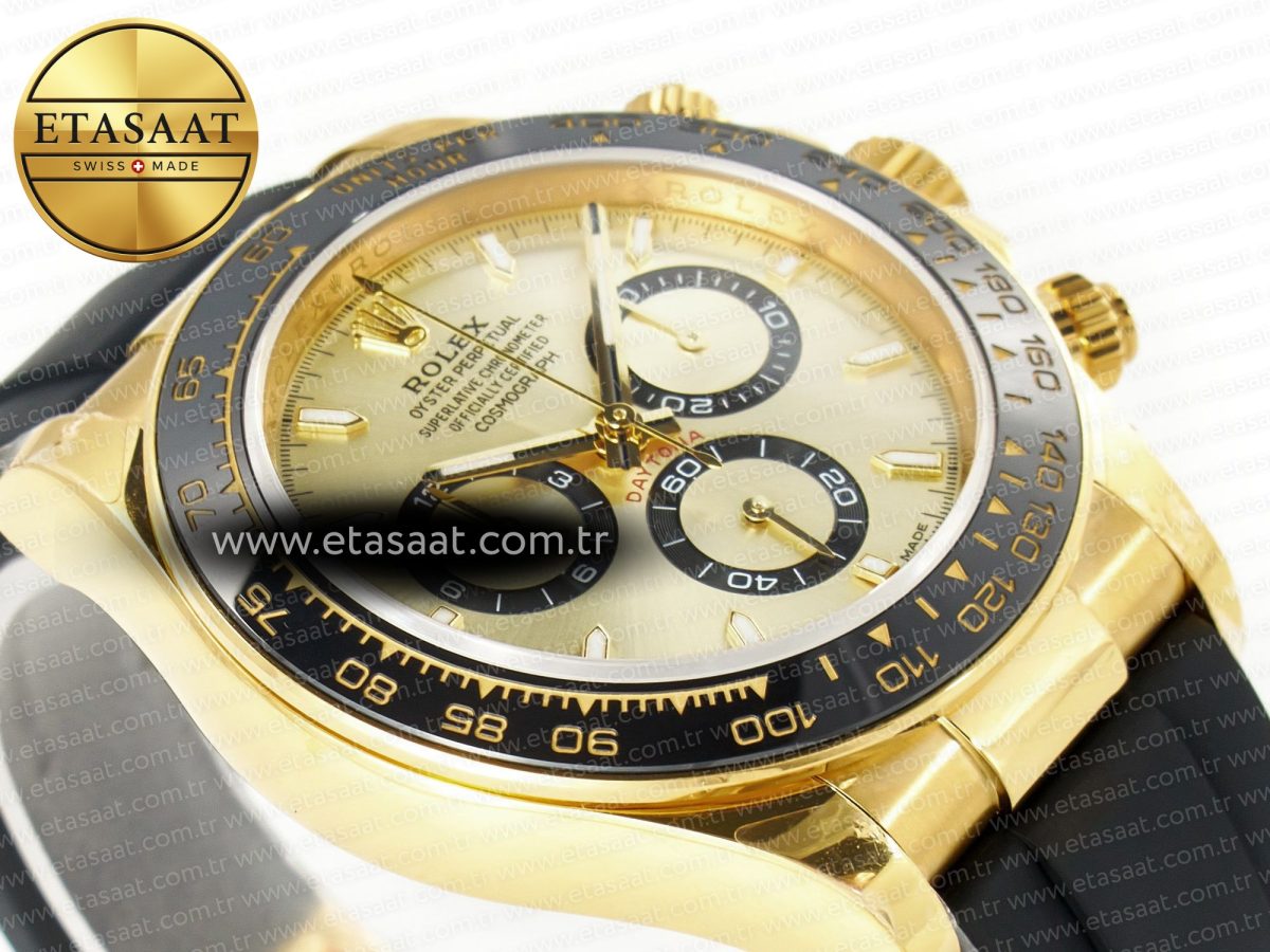 Rolex 2023 Daytona 126518 Clean 1:1 Best Edition YG Dial on Oysterflex Strap SA4130 - Görsel 8