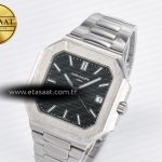 Patek Philippe 2025 Cubitus GRF Best Edition Black Dial on SS Bracelet MY9015 Mod to A330 Super Clone movement