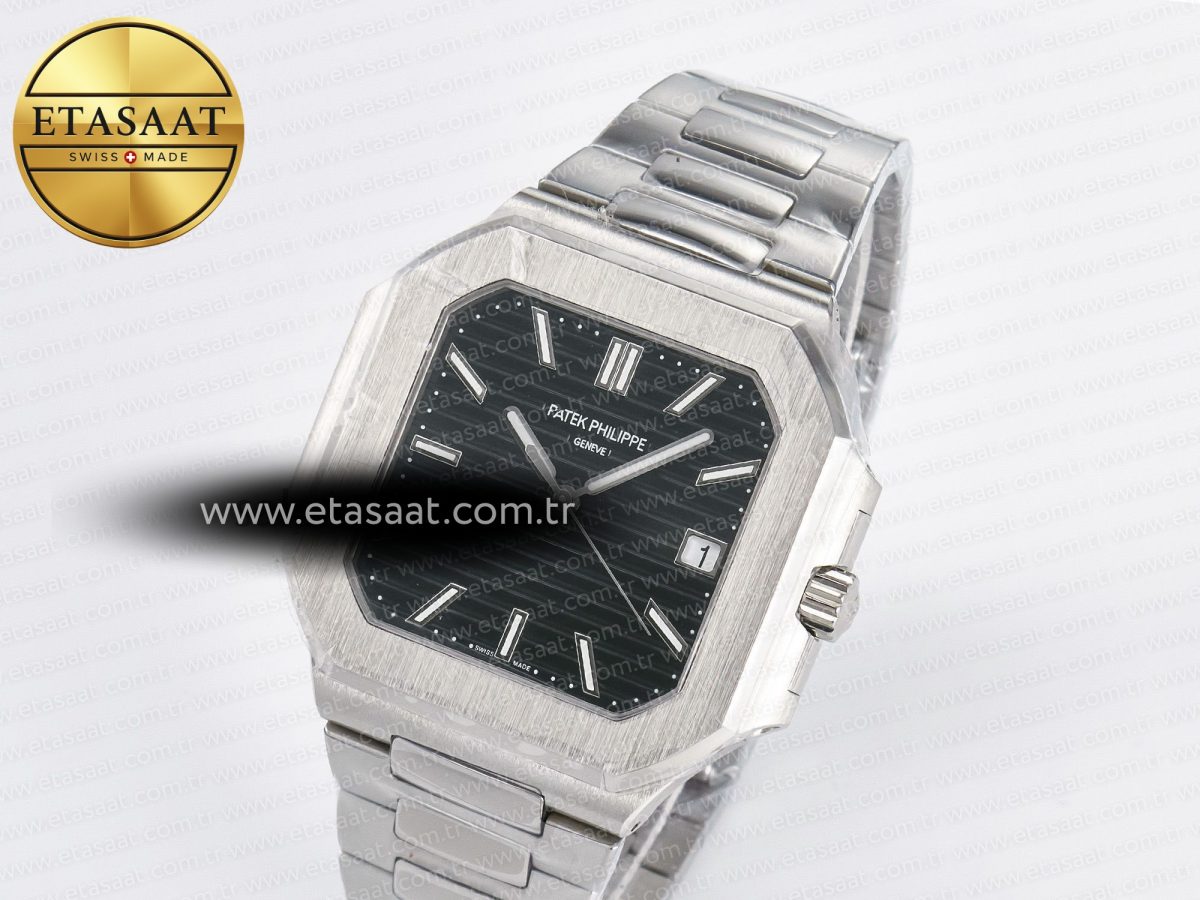Patek Philippe 2025 Cubitus GRF Best Edition Black Dial on SS Bracelet MY9015 Mod to A330 Super Clone movement - Görsel 2