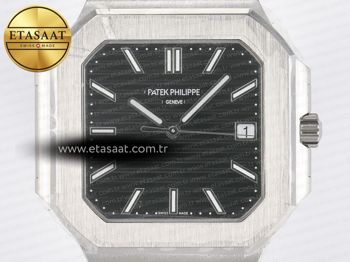 Patek Philippe 2025 Cubitus GRF Best Edition Black Dial on SS Bracelet MY9015 Mod to A330 Super Clone movement - Görsel 4