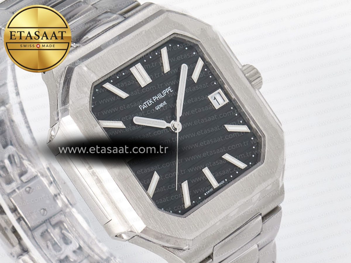 Patek Philippe 2025 Cubitus GRF Best Edition Black Dial on SS Bracelet MY9015 Mod to A330 Super Clone movement - Görsel 5