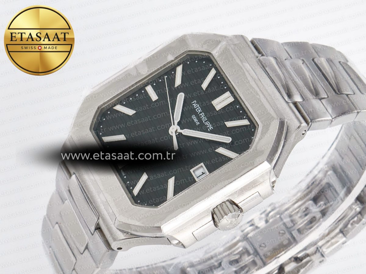 Patek Philippe 2025 Cubitus GRF Best Edition Black Dial on SS Bracelet MY9015 Mod to A330 Super Clone movement - Görsel 6