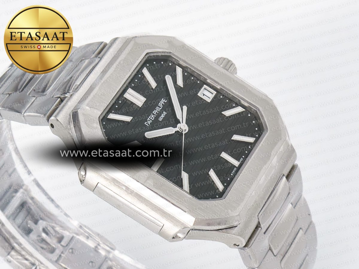 Patek Philippe 2025 Cubitus GRF Best Edition Black Dial on SS Bracelet MY9015 Mod to A330 Super Clone movement - Görsel 7