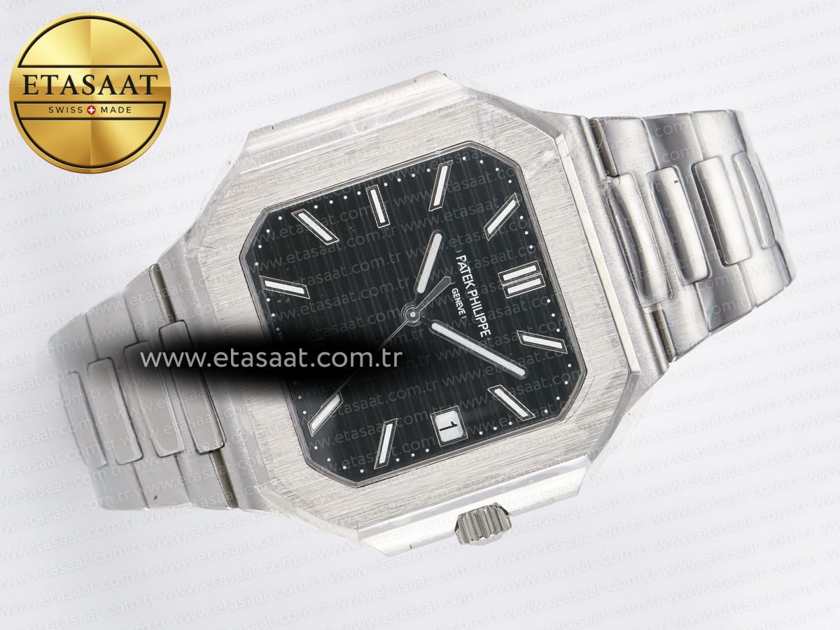Patek Philippe 2025 Cubitus GRF Best Edition Black Dial on SS Bracelet MY9015 Mod to A330 Super Clone movement - Görsel 8
