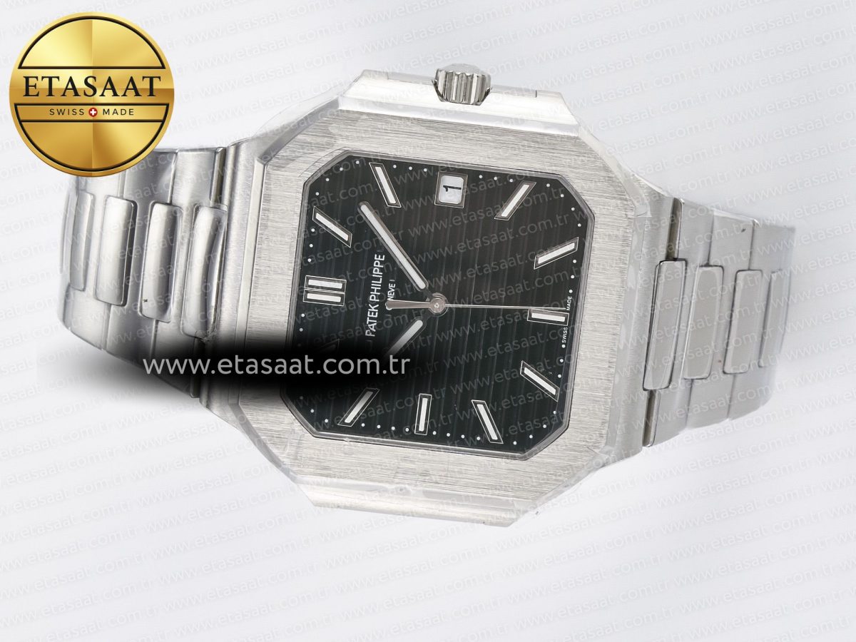 Patek Philippe 2025 Cubitus GRF Best Edition Black Dial on SS Bracelet MY9015 Mod to A330 Super Clone movement - Görsel 9