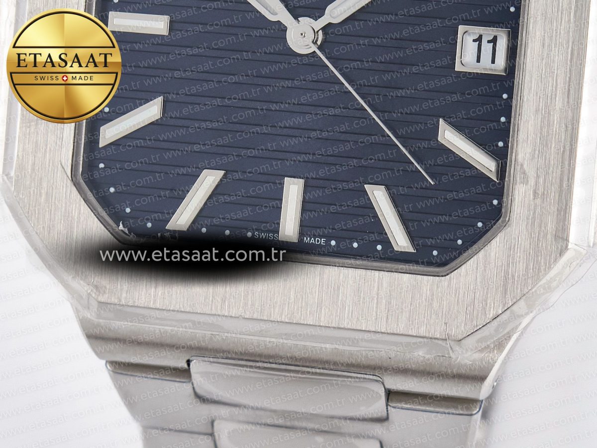 Patek Philippe 2025 Cubitus GRF Best Edition Blue Dial on SS Bracelet MY9015 Mod to A330 Super Clone movement - Görsel 12