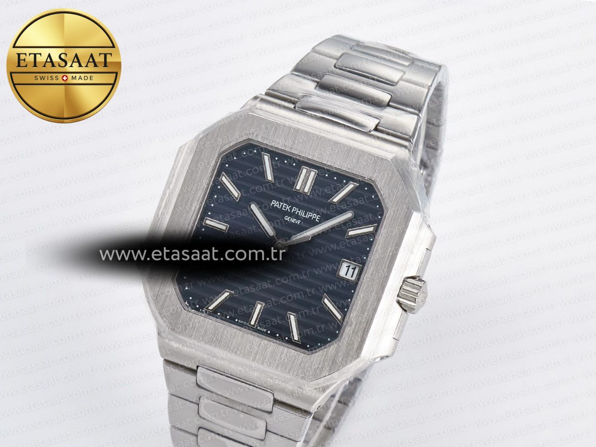 Patek Philippe 2025 Cubitus GRF Best Edition Blue Dial on SS Bracelet MY9015 Mod to A330 Super Clone movement - Görsel 2
