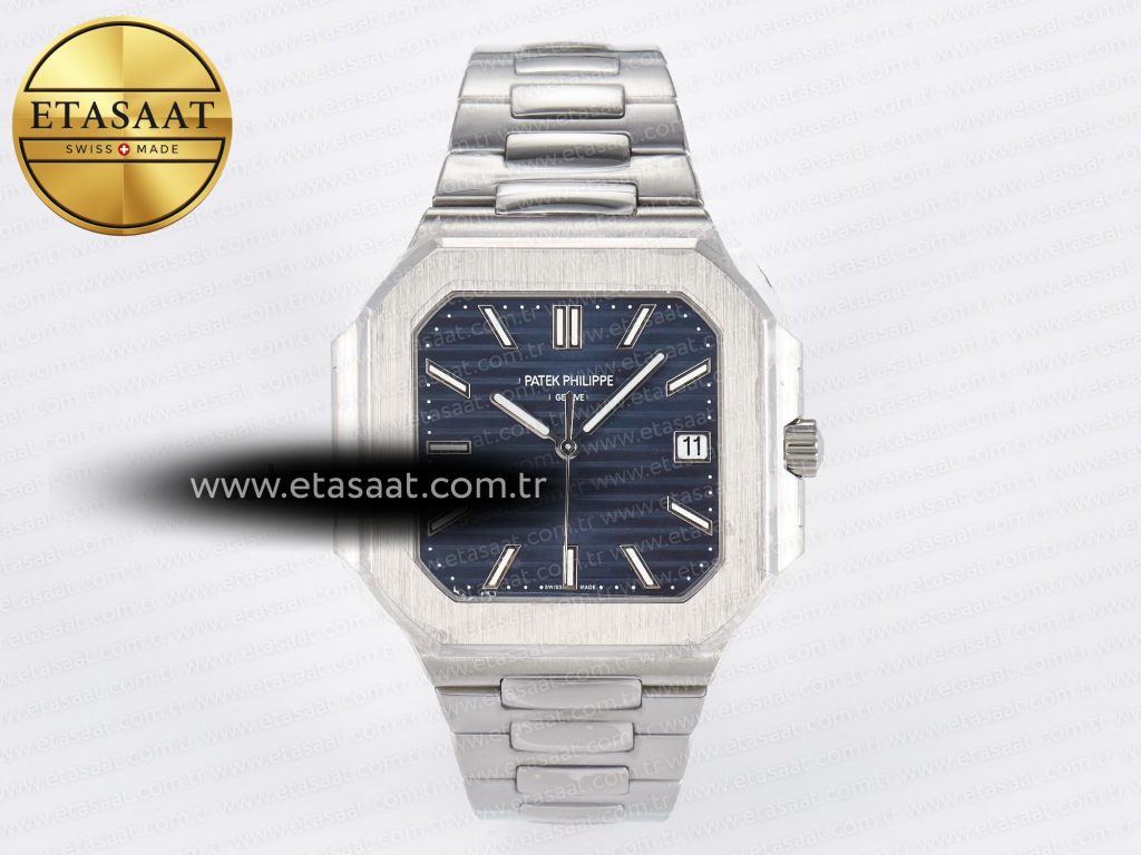 Patek Philippe 2025 Cubitus Grf Mavi Kadran MY9015 Eta Saat - Görsel 3 - 1:1 Süper Klon Saat